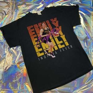 Emily Engstler Indiana Fever Graphics T-shirt  - Unisex Black T-Shirt